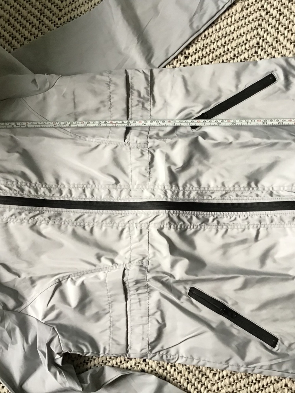 Size S Light Gray Hooded Rain Jacket